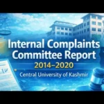 Internal+complaints+committee+report+2014-2020+central+university+of+kashmir: 7 Critical Findings That Demand Attention